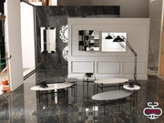 Coffee table with ceramic top 40x40x45h cm