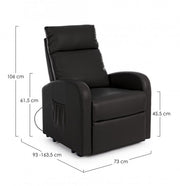 Lift-Person Lift Armchair in black eco-leather