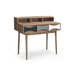 DIONISO wooden back desk console with three drawers 100x48x h89.5 cm