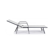 Arent cot in steel and with anthracite armrests cm 69h