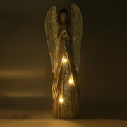 Resin angel with gold led cm22x12h66