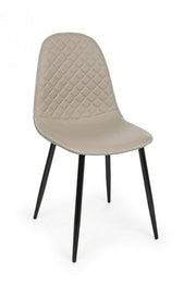 Dining chair in imitation leather Tortora AMANDA 45x54x h87 cm