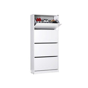 Shoe rack with 4 folding doors, white 73x26xh.157 cm (SHC540BY1)