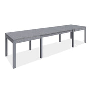 Extendable table in cement gray melamine wood 160-320x90 cm