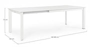 Extendable garden table Konnor white