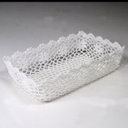 Rectangular lace basket cm32x21h7