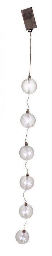 White 6-Ball Chain with 18 Lights