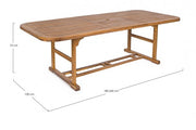 Outdoor Table Noemi Extendable in Wood 180 - 240x100x h 74cm
