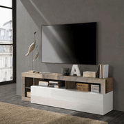 Mogol glossy white pear TV stand 184x42x58H