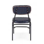 Vintage blue Debbie chair in eco-leather