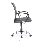 Asgar office armchair with dove gray chromed base