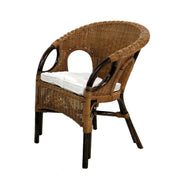 Garden armchair lucrezia cm 60 x 60 x h 82-47 walnut with cushion