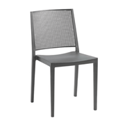 Grid gray polypropylene chair