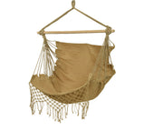 Hammock chair in sand cotton and FSC 100% polyester