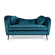 2 seater velvet effect sofa Candis Deep