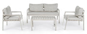 Ivory garden lounge with removable cushions