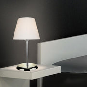 Elva ASZ1047 table lamp in metal and fabric lampshade