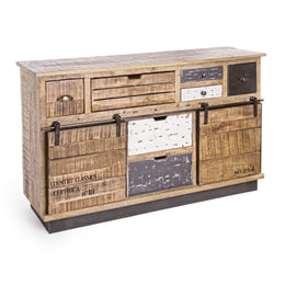 Sideboard 2 doors 7 drawers Tudor 125x37x80h cm