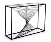 Espiral black metal console cabinet