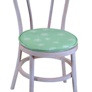 Chair cushion in water green life fabric, round cmø40h4