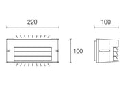 10W Led 4000K wall light kobe aluminum line