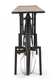 Console table design bicycle retro wood metal