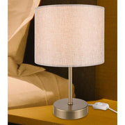 Flora ASZ1496 table lamp with cylindrical sand fabric shade