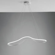 Metal and aluminum chandelier White integrated LED 74x31x h150 cm