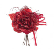 12x Holly Red Rose Pick