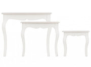Classic set of 3 Clorine coffee tables in wood