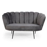 Two seater sofa in Smoke Gray shell fabric OREL 135x76,5x h79 cm