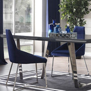 Enzio chair blue parliament fabric