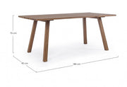 GLASGOW FSC wood outdoor table 180x90x h75 cm