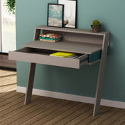 Cowork dove gray wall desk with drawer 94 cm.
