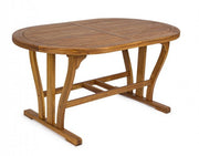 Extendable Oval Acacia wood outdoor table 150 - 200x90x h74 cm