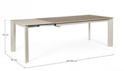 Briva extendable table in dove gray