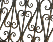 Bordeaux bench in brown outdoor iron