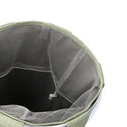 Foldable round green sack fabric basket cm ø40h55