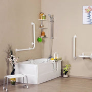 Foldable Wall Mounted Disabled Seat - White 35x25 cm
