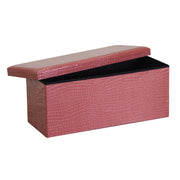 Rectangular red eco-leather trunk cm76x40x41