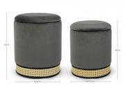 Set2 Pouf Container Milena Gray Sc
