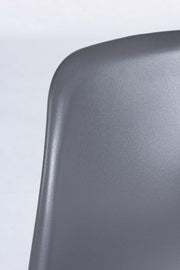 Gray plastic office waiting chair