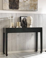 Console 120x84h cm in wood with black top