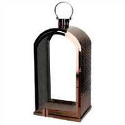 Metal lantern 1-3 copper rectangular cm25x26h49-56