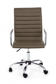 Office armchair with armrests Perth brown in eco-leather
