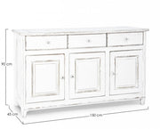 Rustic sideboard Colette 3 doors 3 drawers