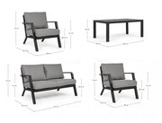 YK13 Anthracite 4-Piece Garden Lounge Set