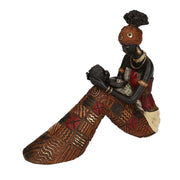 African woman resin statue cm18,5x6h17