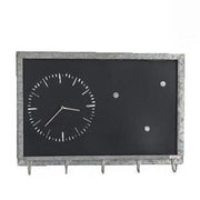 Metal blackboard with clock and key ring 5 places cm63x46x9