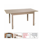 Extendable dining table in elm color in melamine wood cm 70x110 - 150